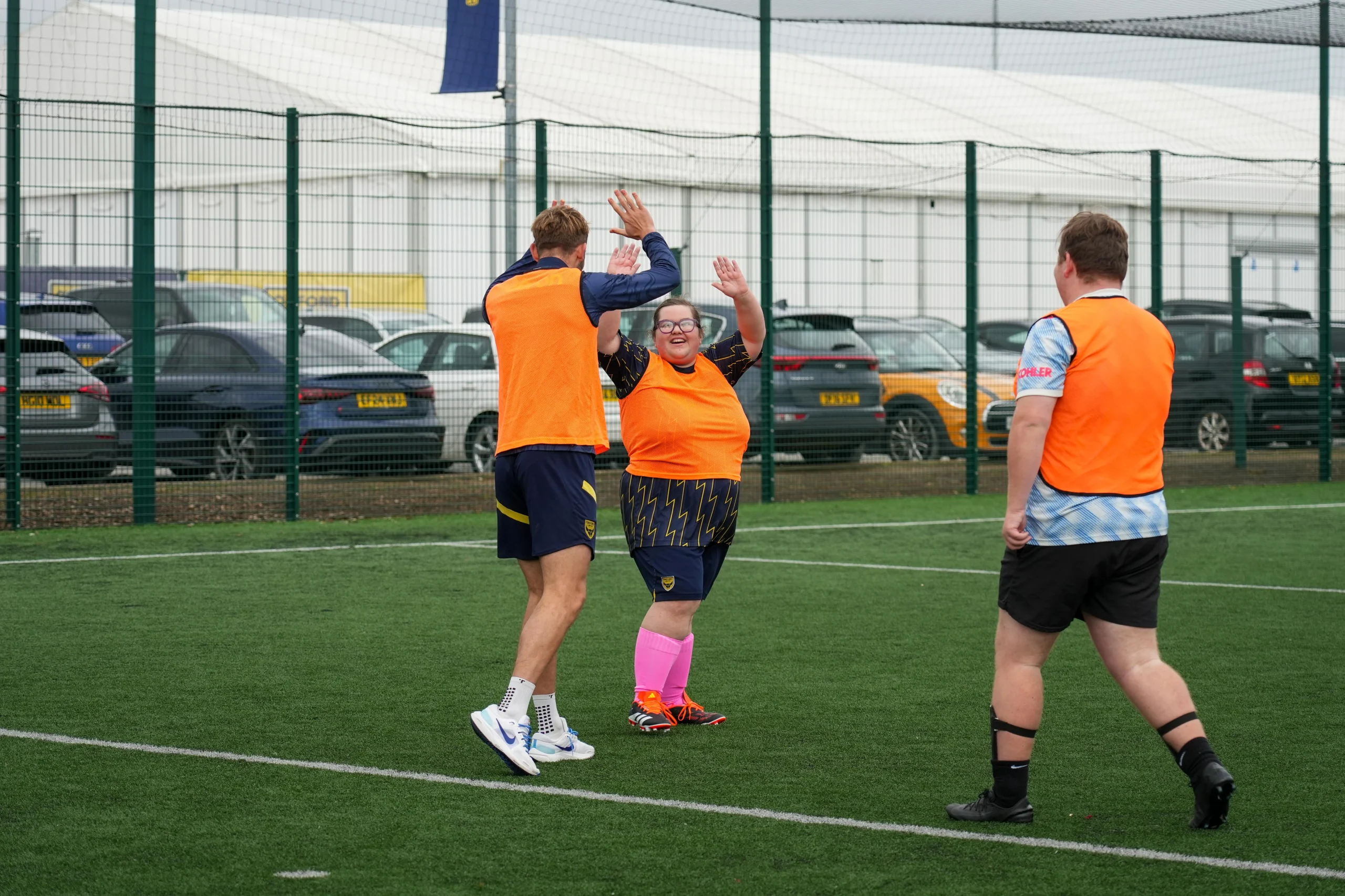Stan Mills with our Inclusion Football team