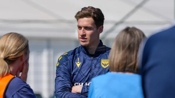 Jamie Cumming meeting participants on our Parkinson's walking football programme.