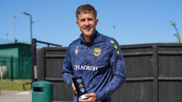 Will Vaulks with his award.